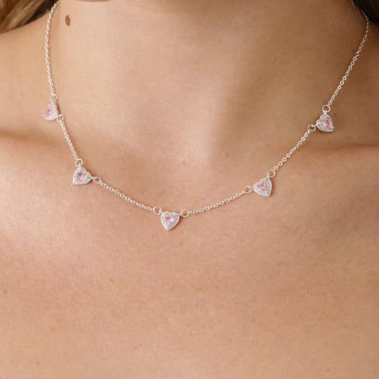 Conjunto Coração Cravejado - Light Rose
